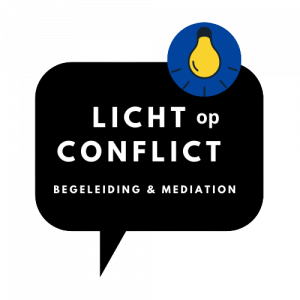 logo licht op conflict blauw